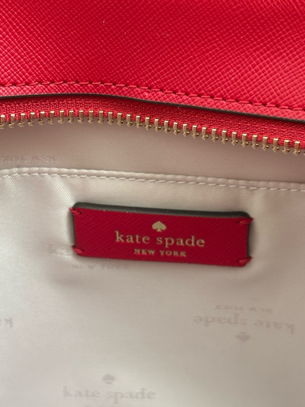 Kate Spade Kenzie Limited Edition Tote Bag Cherry Red Purse Designer Preppy - Picture 7 of 9